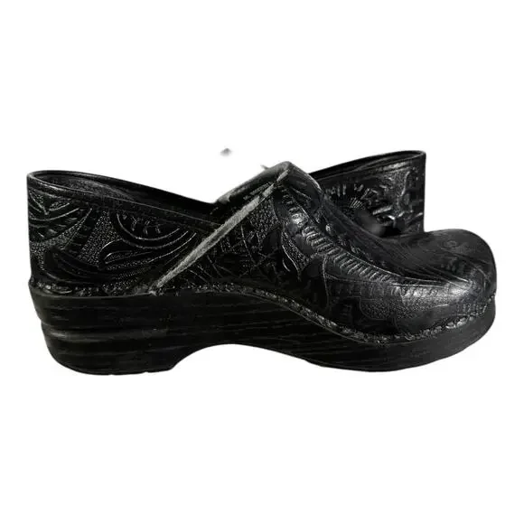 Dansko Professional Black Embossed Leather Clogs Women’s EU 39 US 8.5–9 - Picture 8 of 9